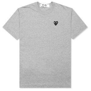 Comme Des Garçons Play Grey T-shirt - Small black heart